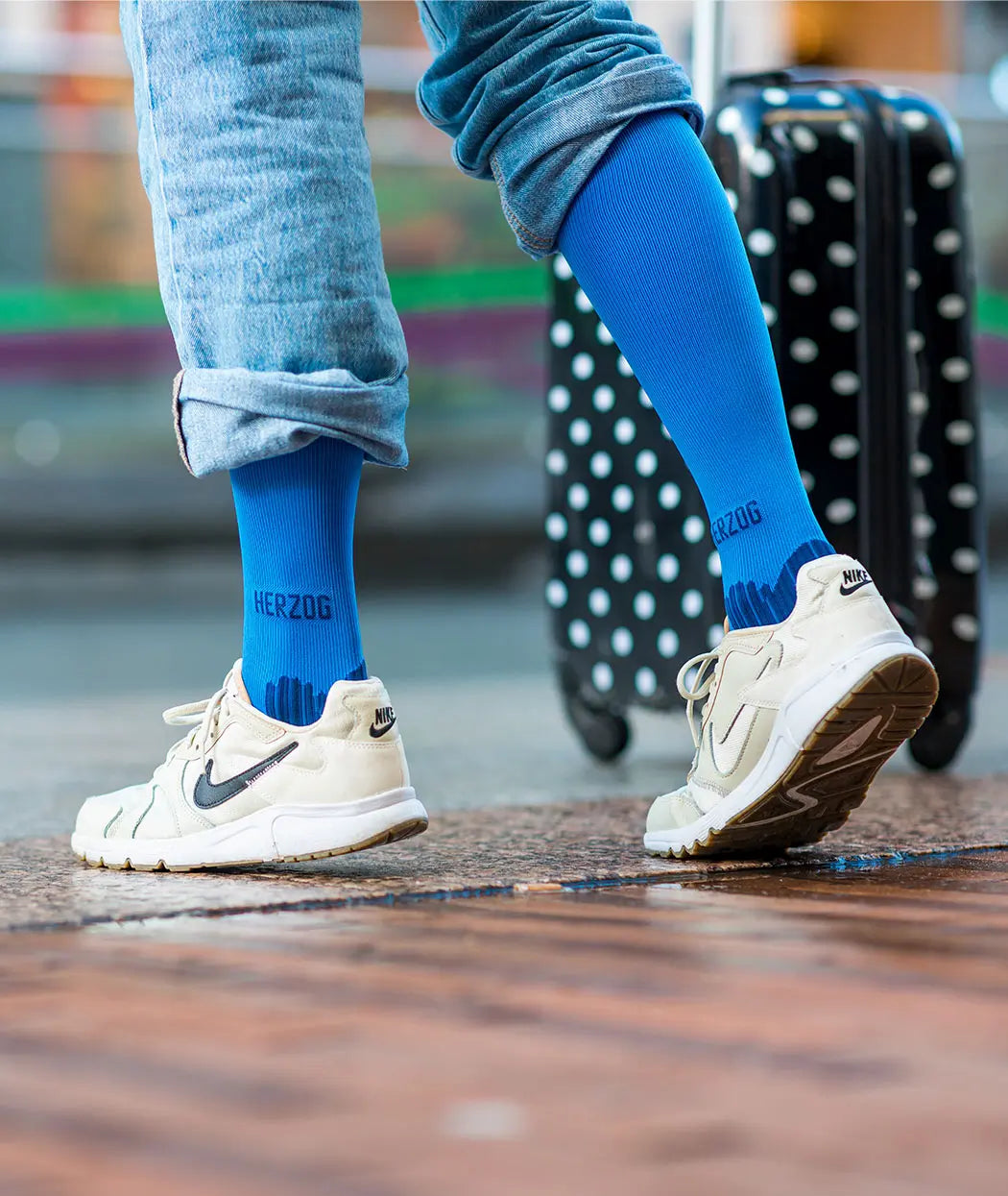 Support Compression Sock Blue